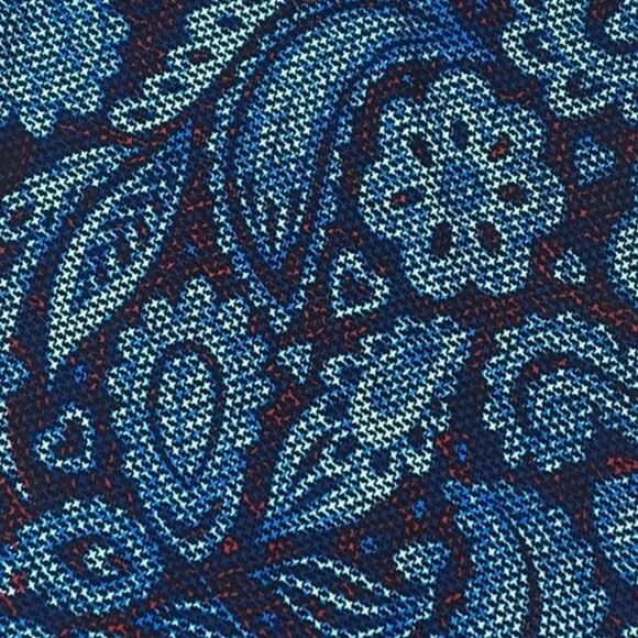 LuLaRoe Cassie Skirt Paisley XS Blue - Picture 2 of 2